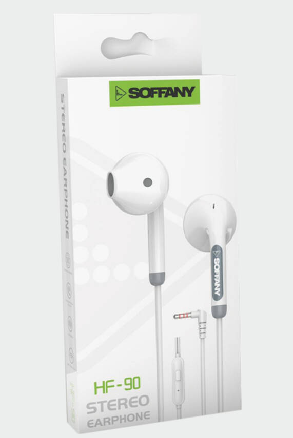 HF90-001 Jack Girişli / Kablolu Kulaklık / Beyaz - 2