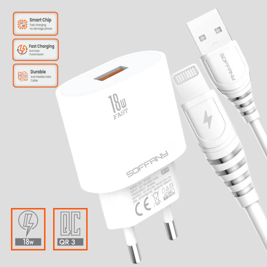 SY-223 Lightning Şarj & Data Kablosu - 1