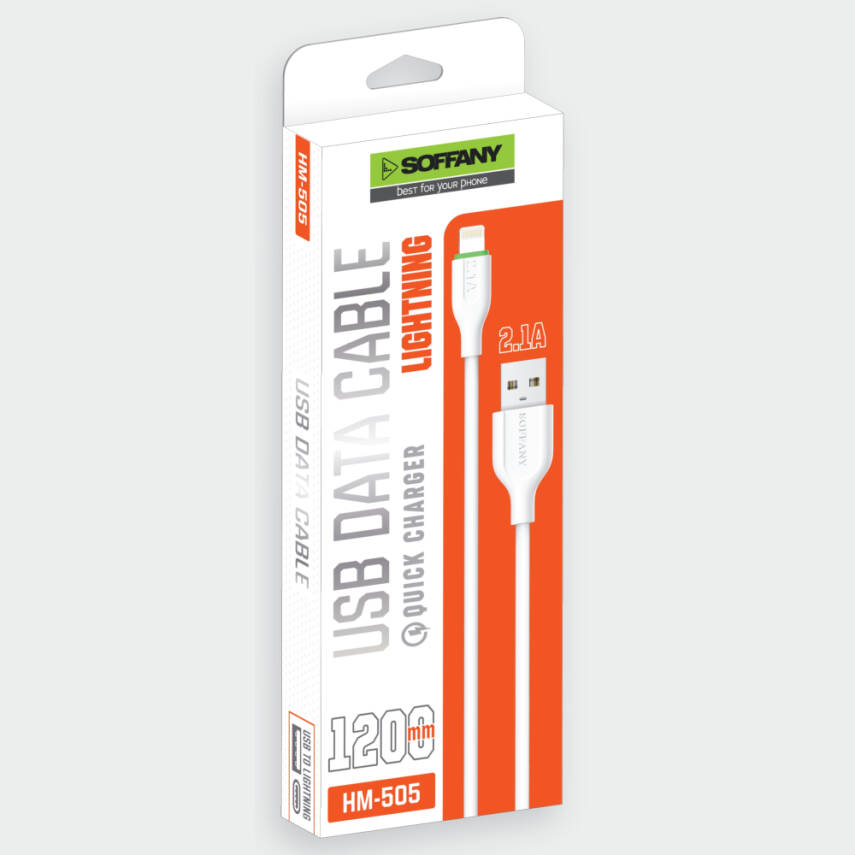 HM-505 Lightning USB Data & Şarj Kablosu 2.1A - 2