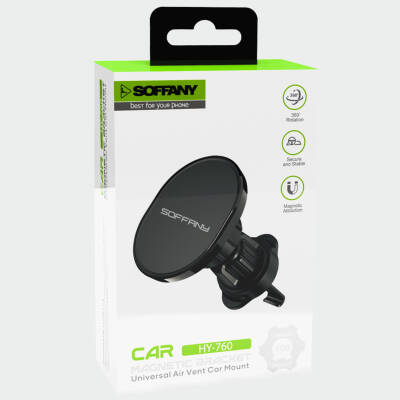 HY-760 360° Manyetik Araç İçi Telefon Tutucu / Klima Uyumlu - 2