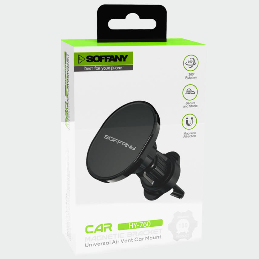 HY-760 360° Manyetik Araç İçi Telefon Tutucu / Klima Uyumlu - 2