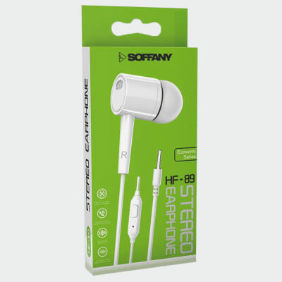 HF89-001 Jack Girişli / Kablolu Kulaklık / Beyaz - 3