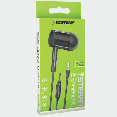 HF89-002 Jack Girişli / Kablolu Kulaklık / Siyah - 3
