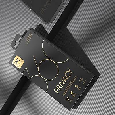 MOHTUUT İPHONE 15 PRO MAX 360 PRIVACY GLASS KIRILMAZ EKRAN PREMİUM CAM KORUYUCU - HAYALET