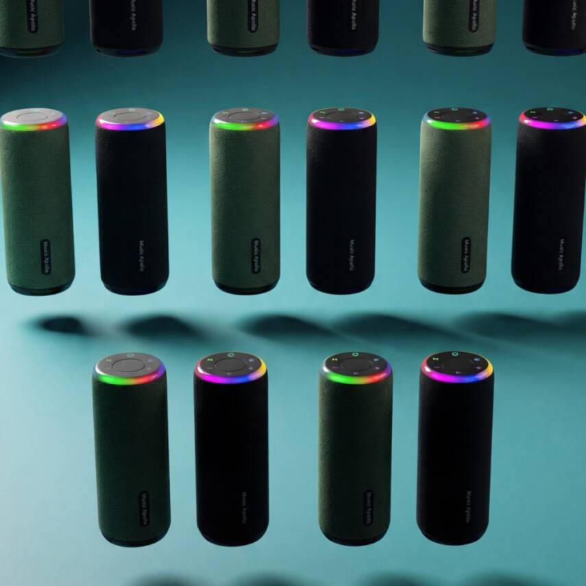 A12 BLUETHOOTH HOPARLÖR RGB IŞIKLI IPX4 TAŞINABİLİR KABLOSUZ SPEAKER / SİYAH - 4