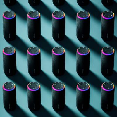 A12 BLUETHOOTH HOPARLÖR RGB IŞIKLI IPX4 TAŞINABİLİR KABLOSUZ SPEAKER / SİYAH - 3