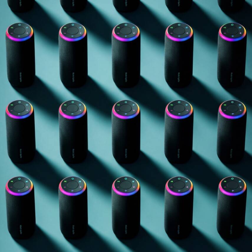 A12 BLUETHOOTH HOPARLÖR RGB IŞIKLI IPX4 TAŞINABİLİR KABLOSUZ SPEAKER / SİYAH - 3