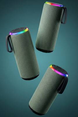 A12 BLUETHOOTH HOPARLÖR RGB IŞIKLI IPX4 TAŞINABİLİR KABLOSUZ SPEAKER / YEŞİL - 3