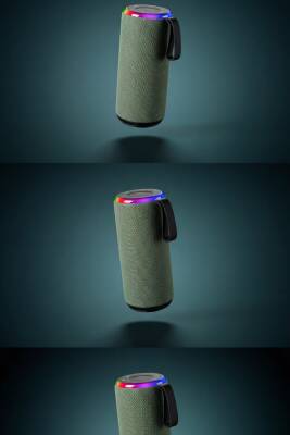 A12 BLUETHOOTH HOPARLÖR RGB IŞIKLI IPX4 TAŞINABİLİR KABLOSUZ SPEAKER / YEŞİL - 4