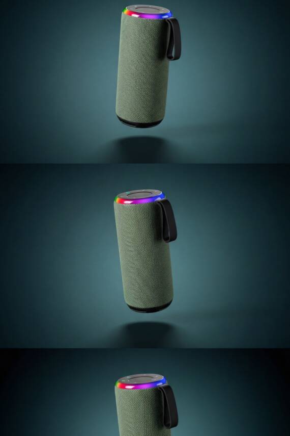 A12 BLUETHOOTH HOPARLÖR RGB IŞIKLI IPX4 TAŞINABİLİR KABLOSUZ SPEAKER / YEŞİL - 4