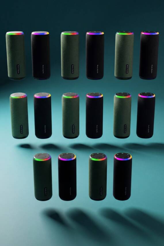 A12 BLUETHOOTH HOPARLÖR RGB IŞIKLI IPX4 TAŞINABİLİR KABLOSUZ SPEAKER / YEŞİL - 5