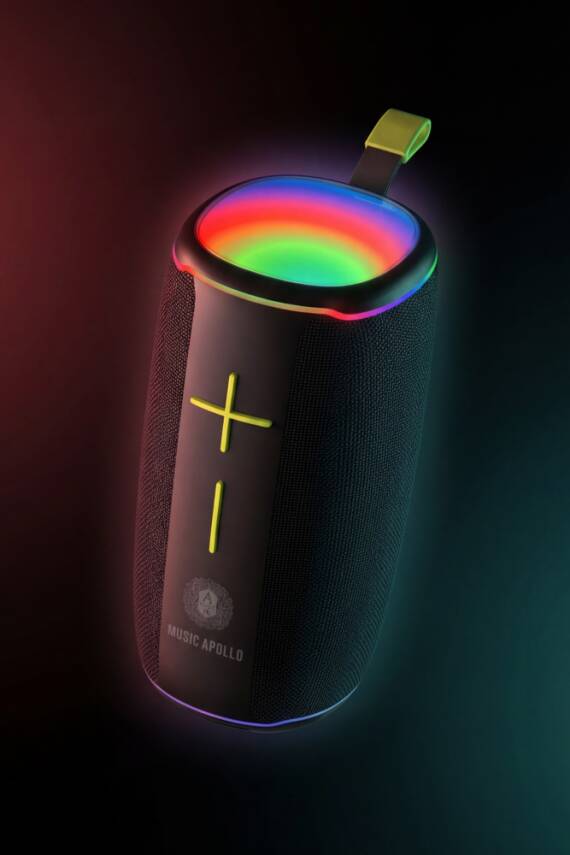 A18 20W BLUETOOTH HOPARLÖR IPX6 SU GEÇİRMEZ RGB IŞIKLI TAŞINABİLİR KABLOSUZ SPEAKER / SİYAH - 3