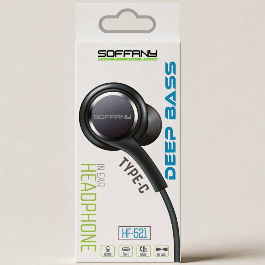 HF-521 Type-C Girişli / Kulak İçi Kablolu Kulaklık - 2