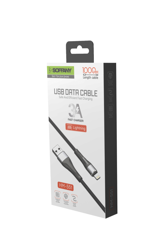 USB-A to Lightning Şarj & Data Kablosu 3.0A - 2