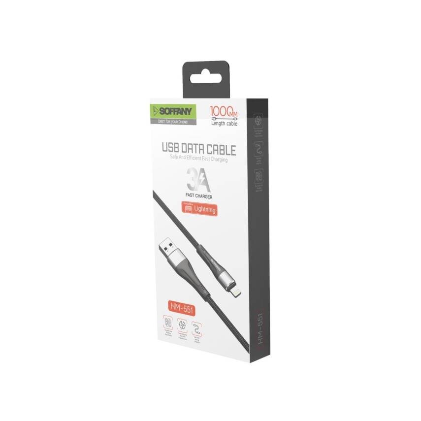 Örgülü USB to Lightning Şarj ve Data Kablosu - 2