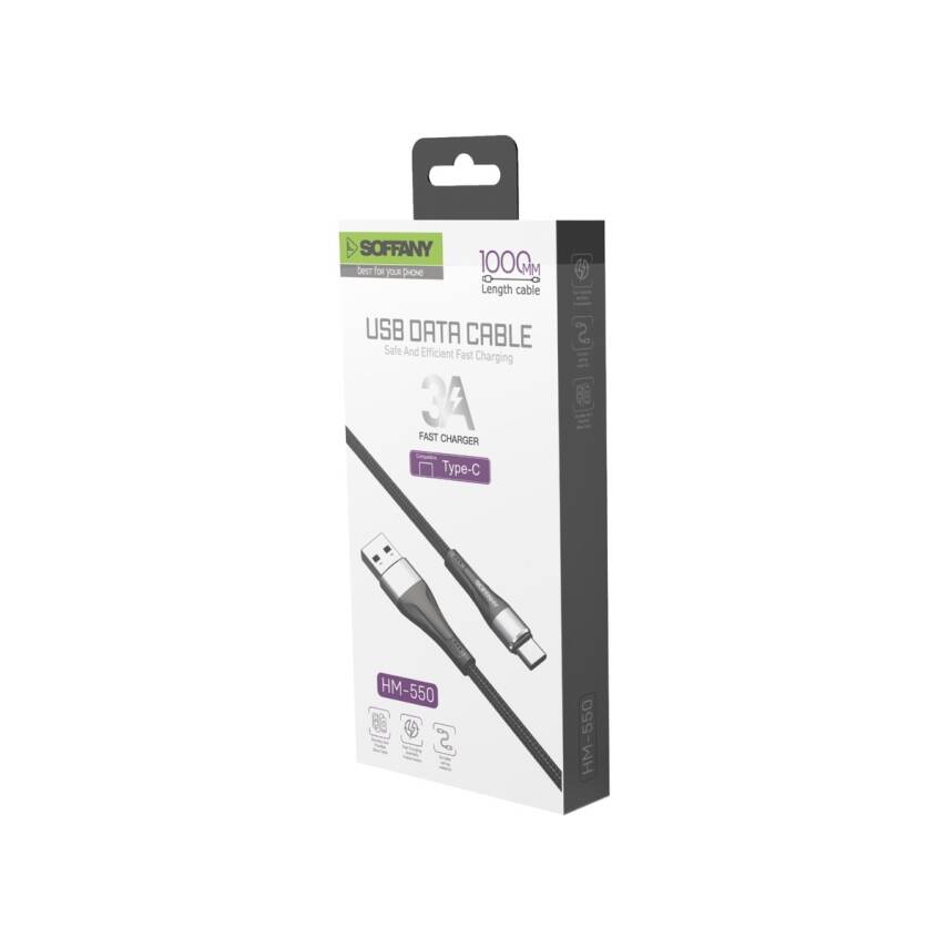 Örgülü USB to Type-C Şarj ve Data Kablosu - 2