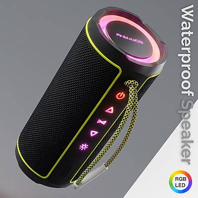 RGB Işıklı Bluetooth Hoparlör - Ses Bombası Su Geçirmez Taşınabilir Kablosuz Speaker - Hi-Res Audıo