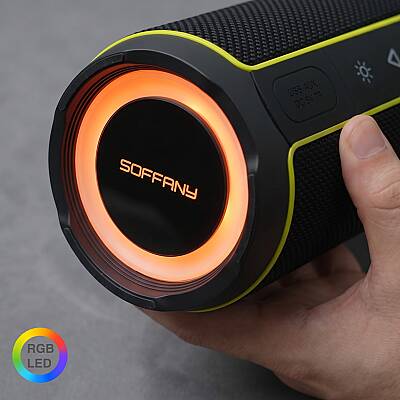 RGB Işıklı Bluetooth Hoparlör - Ses Bombası Su Geçirmez Taşınabilir Kablosuz Speaker - Hi-Res Audıo - 2
