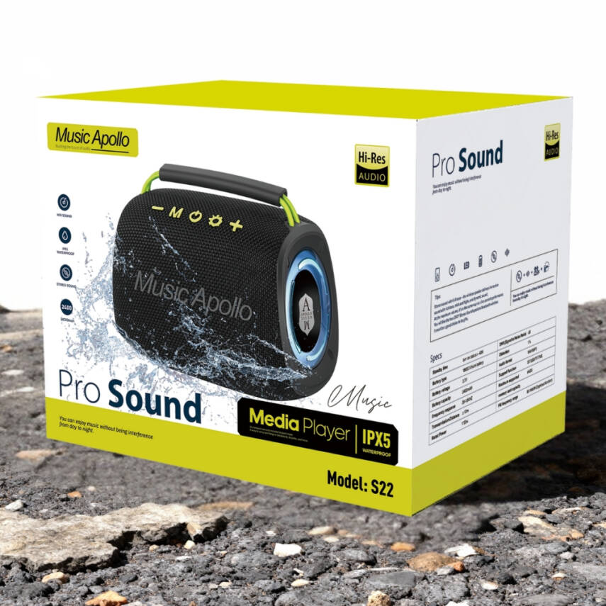 S22 MINI MUSIC PLAYER / RGB LED / 360 STEREO SES / IPX5 SUYA DAYANIKLI - 2