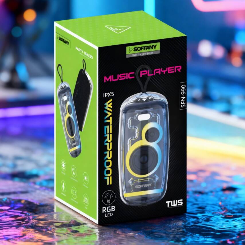 SFN-990 MUSIC PLAYER RGB LED / TWS / IPX5 SUYA DAYANIKLI - 3
