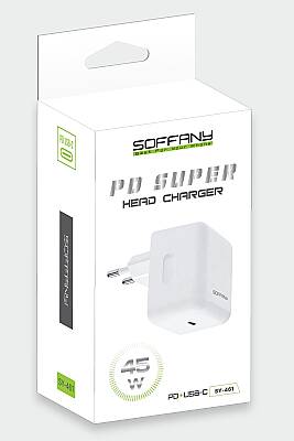 Sy-461 45W Pd Süper Hızlı Şarj Başlığı USB-C