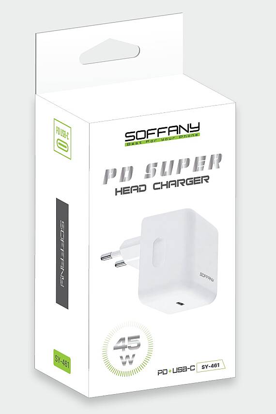 Sy-461 45W Pd Süper Hızlı Şarj Başlığı USB-C - 1