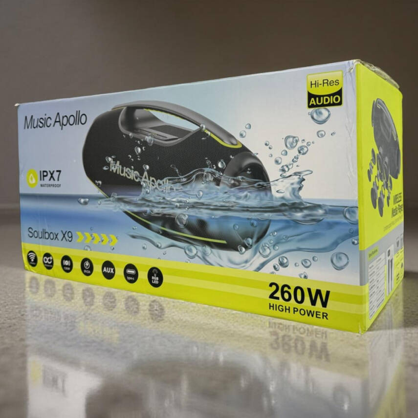 SOULBOX X9 260W BLUETOOTH HOPARLÖR | IPX7 Su Geçirmez | RGB LED | Type-C | Yüksek Güç - 2