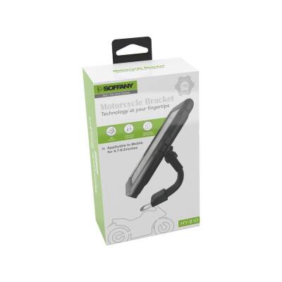 Su Geçirmez Kapaklı Ayna Bağlantılı Motosiklet Telefon Tutucu - 2