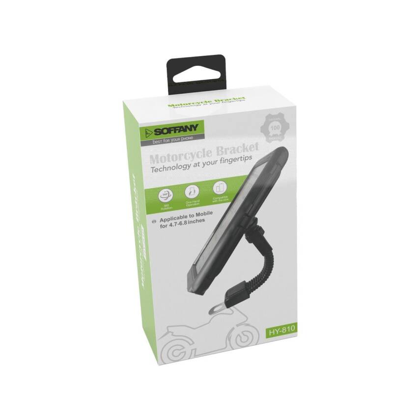 Su Geçirmez Kapaklı Ayna Bağlantılı Motosiklet Telefon Tutucu - 2