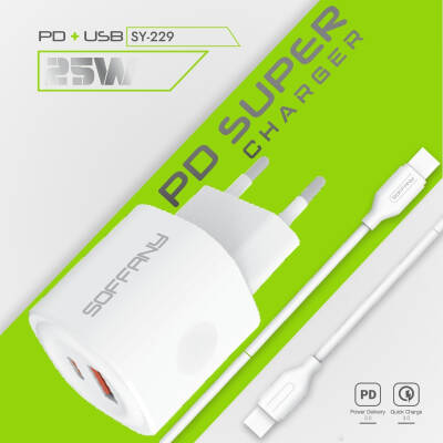 SY-229 SY-229 25W PD + QC 3.0 Hızlı Şarj Seti - 1
