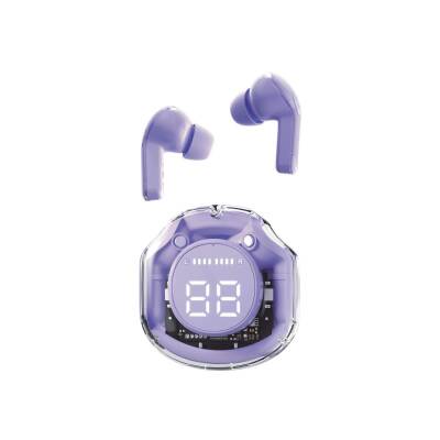  TWS Bluetooth Kulaklık + Bileklik + Şarj Kablosu Lila - 1