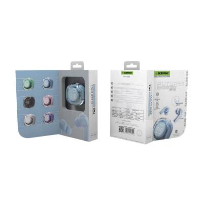  TWS Bluetooth Kulaklık + Bileklik + Şarj Kablosu Mavi - 2