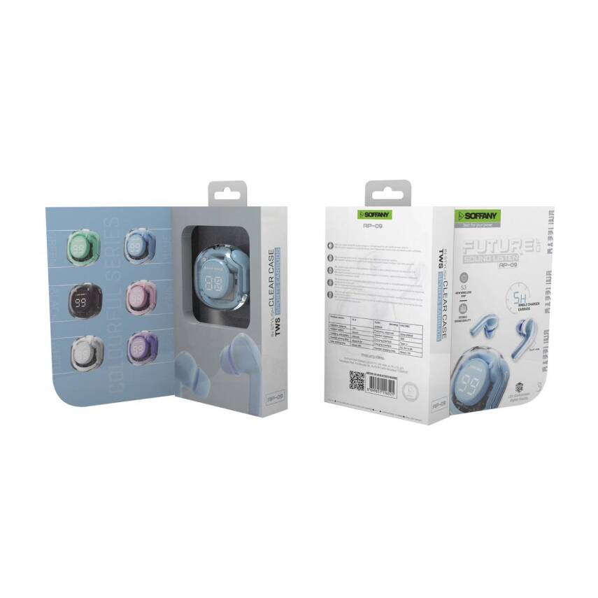  TWS Bluetooth Kulaklık + Bileklik + Şarj Kablosu Mavi - 2