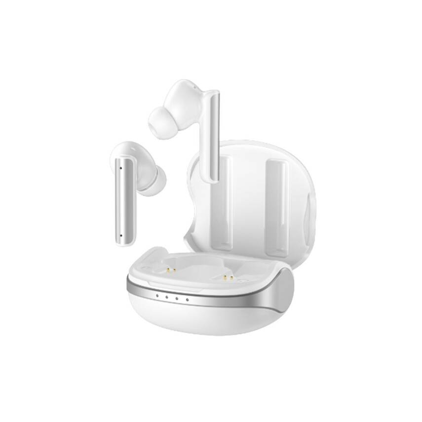  TWS Bluetooth Kulaklık + Şarj Kablosu + 4 Kulak İçi Silikon Beyaz - 1