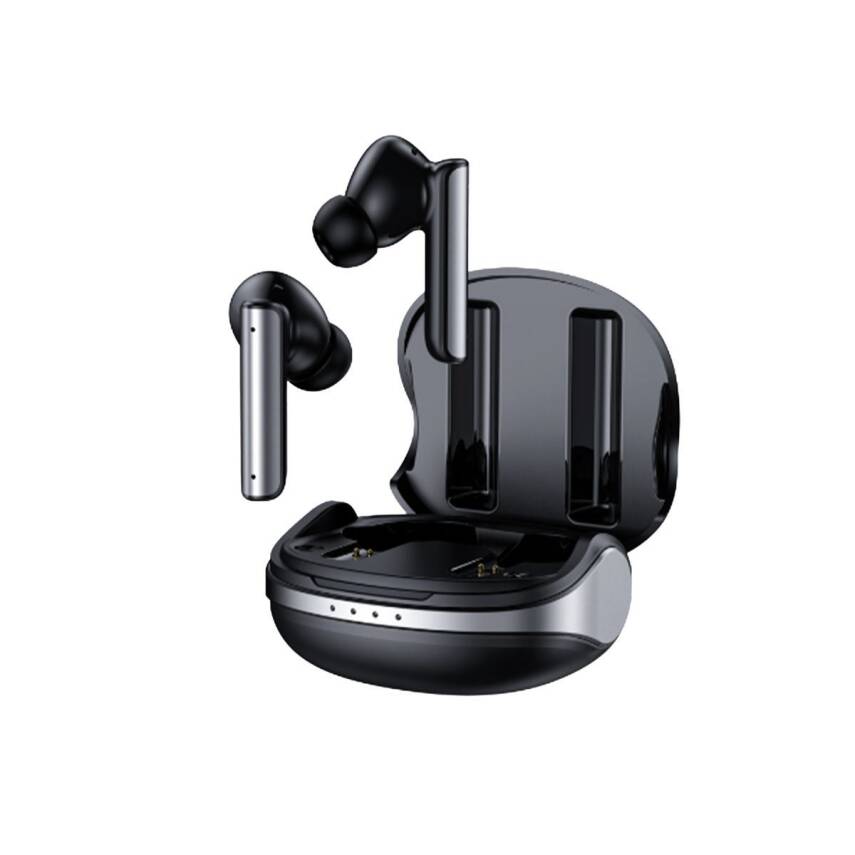  TWS Bluetooth Kulaklık + Şarj Kablosu + 4 Kulak İçi Silikon Siyah - 1