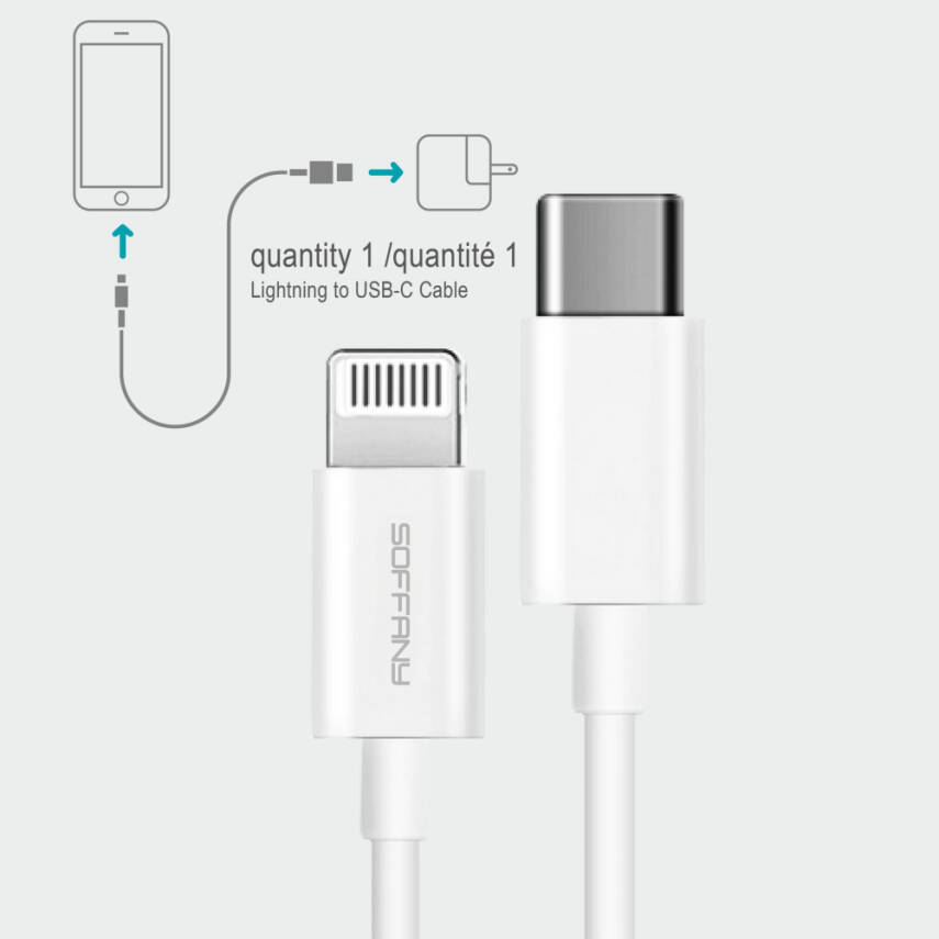 SY-222 Type-C to Lightning USB Data Kablosu – 1mt. - 1