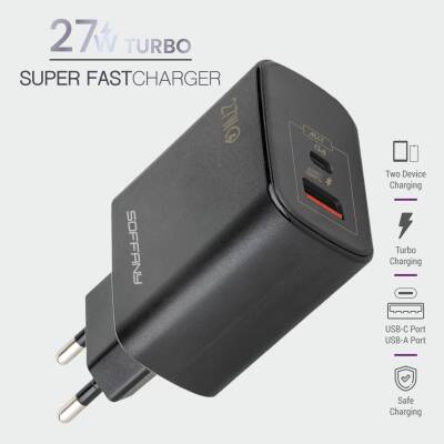 SY-226 USB-A + USB-C Süper Hızlı Şarj Başlığı