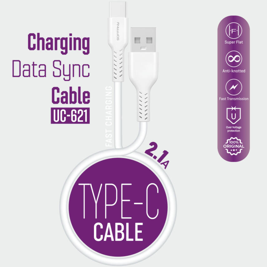 UC-621 USB-C USB Data Kablosu - 1