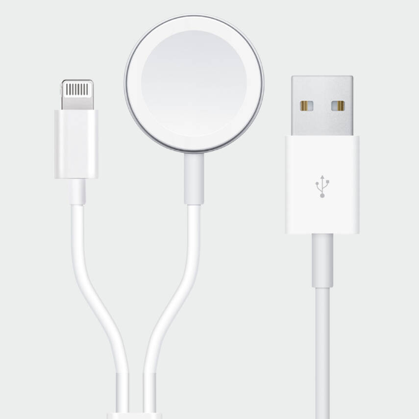 DF-003 Watch ve Lightning şarj kablosu - USB-A - 1